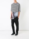 'Stripe Printed Back Yoke'T恤