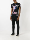 embellished print T-shirt