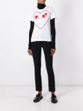 heart print T-shirt