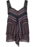 scarf print two tier cami