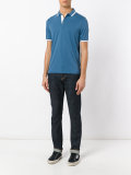 contrast trim polo top