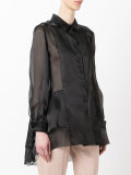 sheer panel blouse 