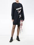 lace-up sweatshirt dress