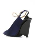 metallic ankle strap pumps