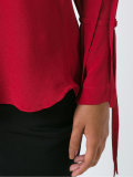 lace up detail blouse