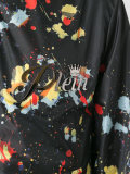 paint splatter print bomber jacket