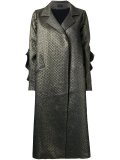 metallic long overcoat