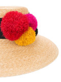 pompom embellished hat