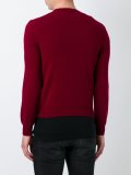v neck fine knit jumper
