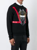 mask print sweatshirt
