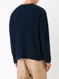 contrast shoulder ribbed jumper