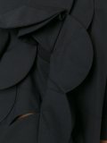 scalloped ruffle front dress