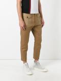 cropped front pocket trousers