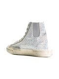 star patch metallic hi-tops