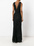 embroidered plunge gown 