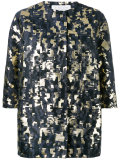 metallic jacquard jacket