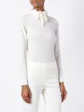 ruffled high neck pullover