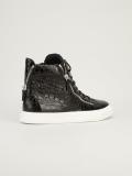 hi-top leather trainer