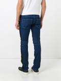 contrasting sides slim-fit jeans