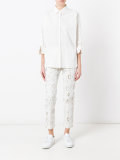 skinny, cropped trouser in alphabet print