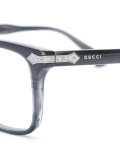 embossed titanium square glasses