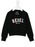 ‘rebel’镶嵌印花套头衫