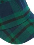 plaid print cap