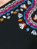 one shoulder embroidered dress
