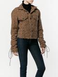 houndstooth lace-cuff jacket