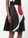 geometric print pleated skirt