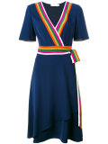 striped trim dress