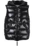hooded zipped gilet