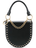 studded half moon shoulder bag
