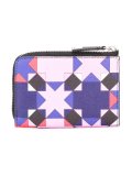 geometric print zipped wallet