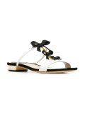 embellished bows flat sandals
