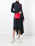 drawstring bucket cross body bag