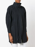 high neck pleated jacket