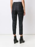 checked cropped trousers