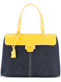 colour block tote bag