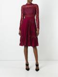 geometric sheer pattern dress