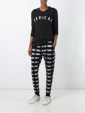 metallic 'bats' print sweatpants