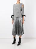 cut-off detailing ribbed jumper