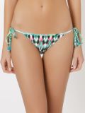 side tie printed bikini bottoms