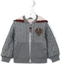 aran knit print hoodie