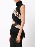 fringed knit blouse