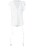 ruffle cap sleeve blouse