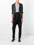 high-rise drop-crotch trousers