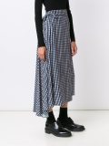 checked wrap skirt