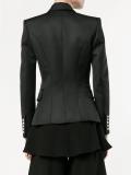 embossed button blazer