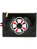 embroidered figure clutch bag 